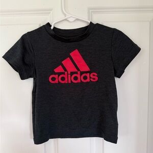 Adidas Black and Red Short Sleeve Athletic Tee - Size 12 months